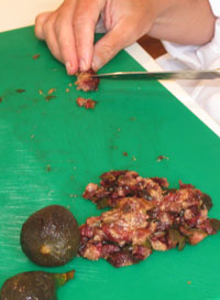image of figgs being chopped